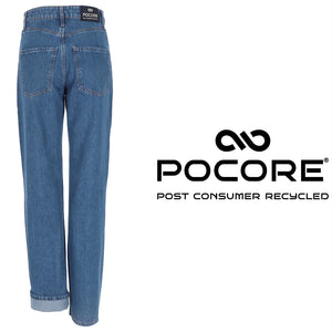 recycling jeans mit logo von pocore